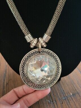 Large Holographic Pendant Necklace